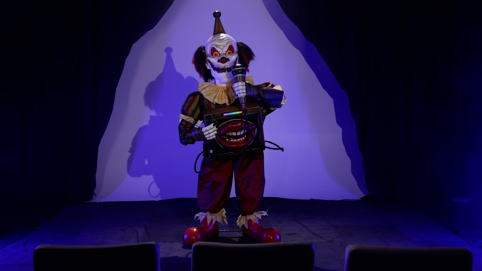FUN98253_6 ft Laugh Track Jack the Sinister Smiling Clown